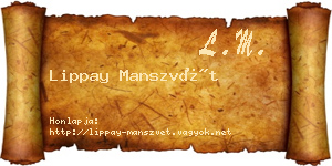 Lippay Manszvét névjegykártya